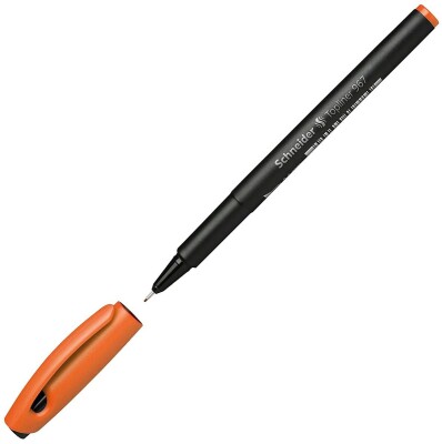 Тънкописец Schneider Topliner 967 - 0.4 mm, оранжев