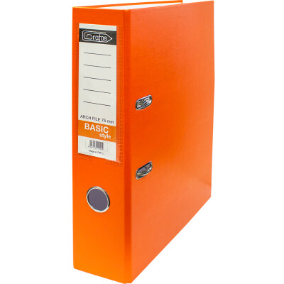 Класьор GRAFOS BASIC PP A4 8см оранжев