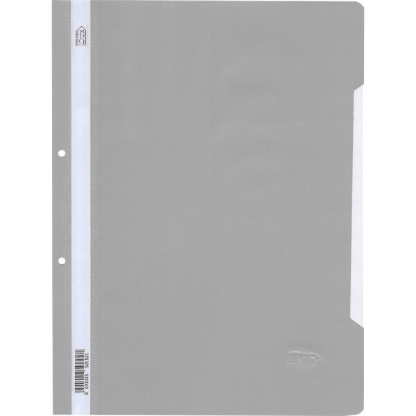Папка PVC с перф. Grafos Color сив