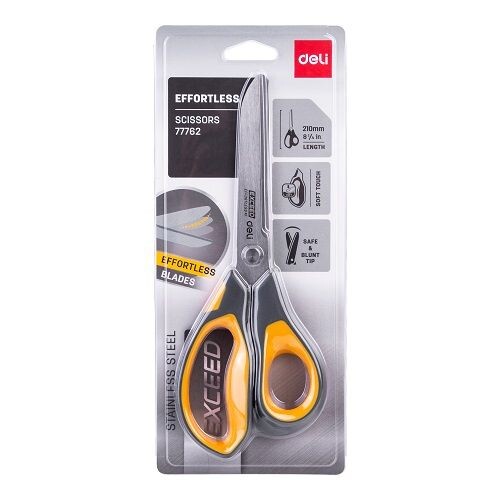 Ножица Deli ЕXCEED E77762 21.0 см, грип дръжки, Power-saving острие