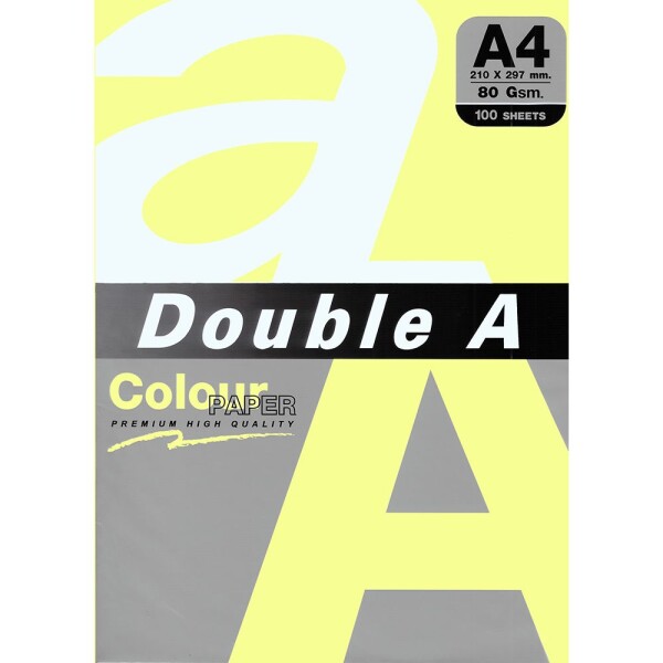 Хартия Double A пастел жлт cheese A4 100