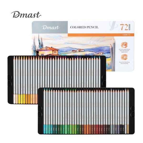 Цветни моливи Deli DMAST EC300-72, 72 цвята, в метална кутия