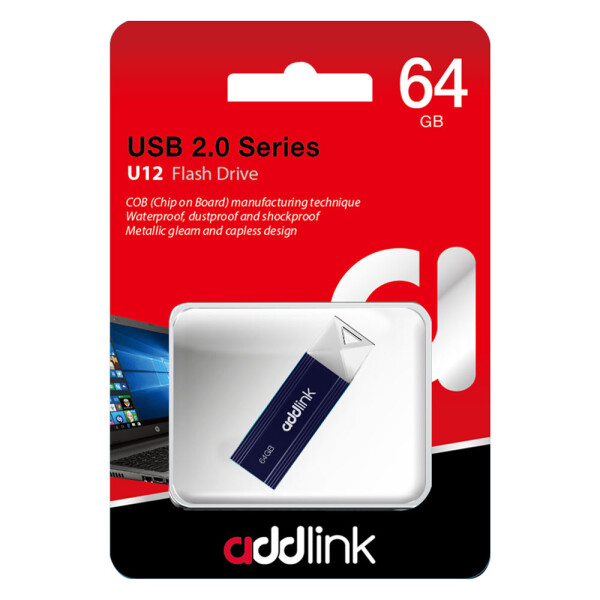 Памет USB flash 64GB Addlink U12 т. син