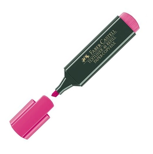 Текст маркер Faber-Castell 1548 Скосен връх 1-5 mm Розов